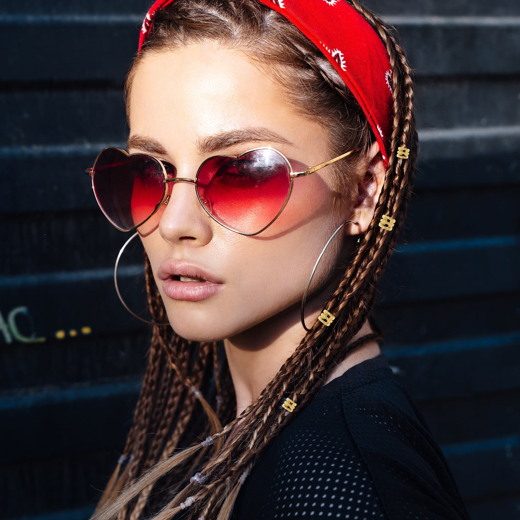 Unique Bargains Hollow Out Hair Cuffs Dreadlock 30 Pcs Gold Tone