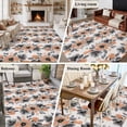 thumbnail image 5 of 8'x10' Area Rugs, Orange Floral Indoor Outdoor Area Rug for Living Room Bedroom, Abstract Watercolor Flower Leaf Plant Washable Bathroom Rugs Kitchen Floor Carpet Mats Home Decor Aesthetic, 5 of 8