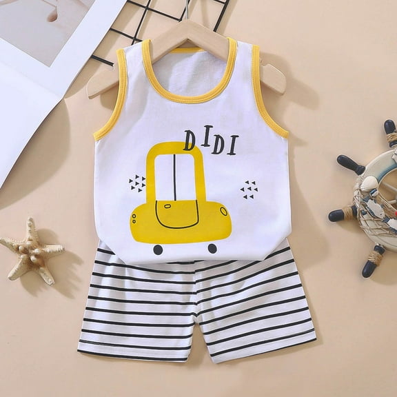 Baby-boys And Toddler Boys Sleeveless Top and Shorts, 2 Pc Set Baby Boy