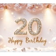 thumbnail image 4 of Yatrandify Sparkling Design Happy Birthday Banner Glittering Rose Gold Shimmer Celebration Backdrop for Birthday Party Anniversary Decor Celebration, 4 of 8