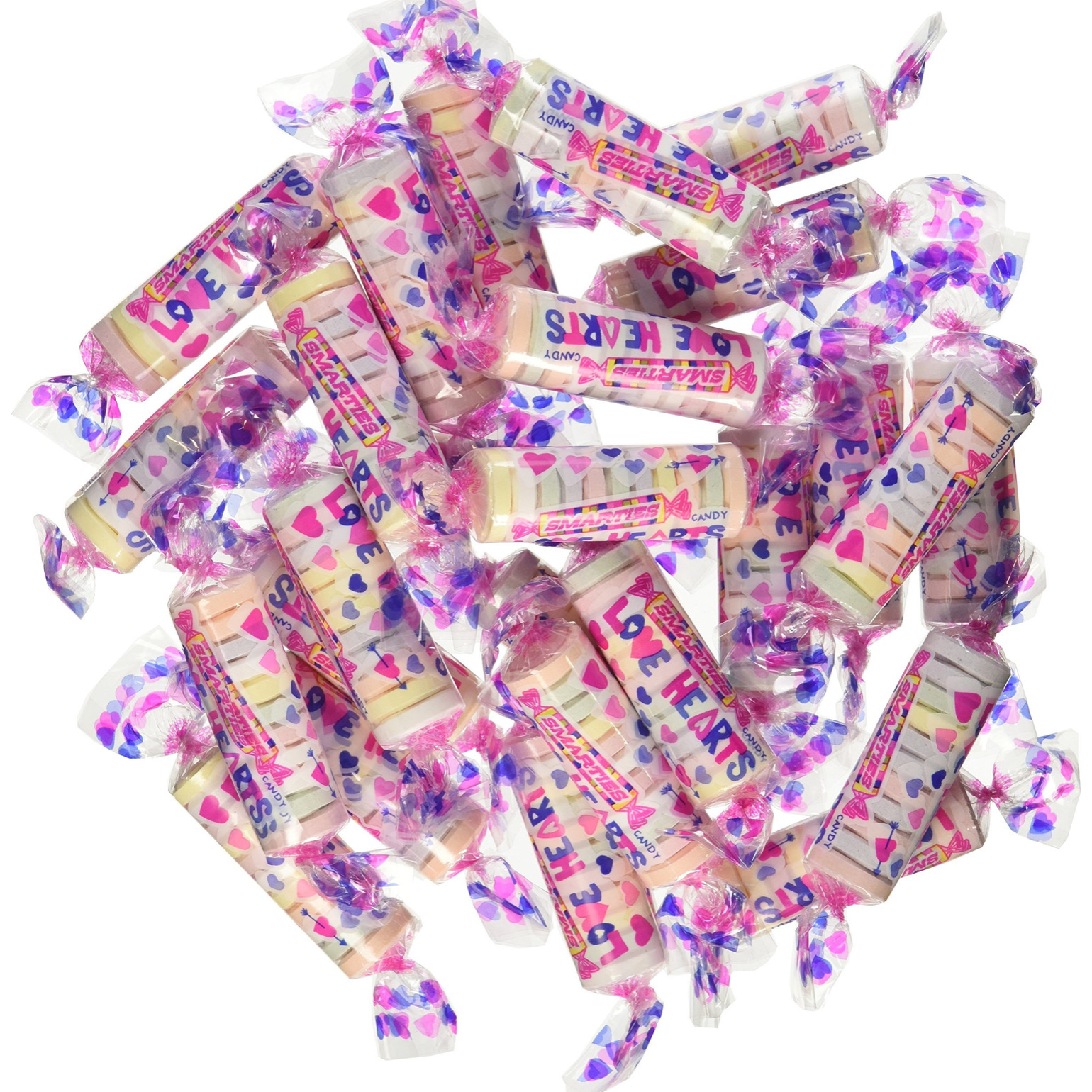 Smarties Love Hearts Candy Rolls - 3 LB Bulk Bag