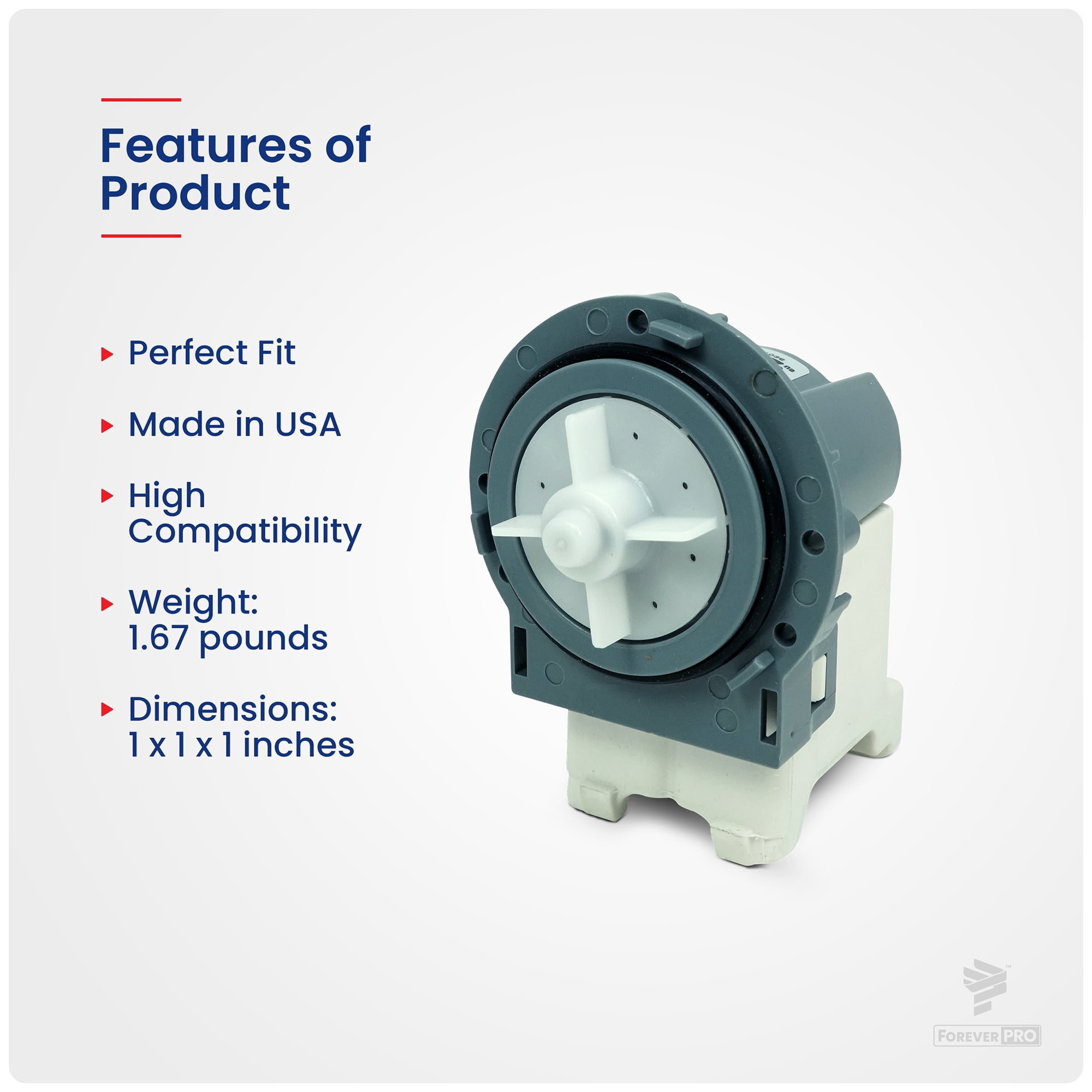 ForeverPRO DC31-00054D Drain Pump for Samsung Washer DC31-00054D