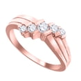 thumbnail image 2 of Aonejewelry 0.25 Ct. Ttw Diamond Channel Set Ring In 10K Rose Gold, 2 of 4