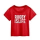 thumbnail image 1 of Gibobby Blusas Para Niñases Camiseta de manga corta con estampado de de fútbol para niños, regalo deportivo para al fútbol americano （Rojo， 9-10 Años), 1 of 3