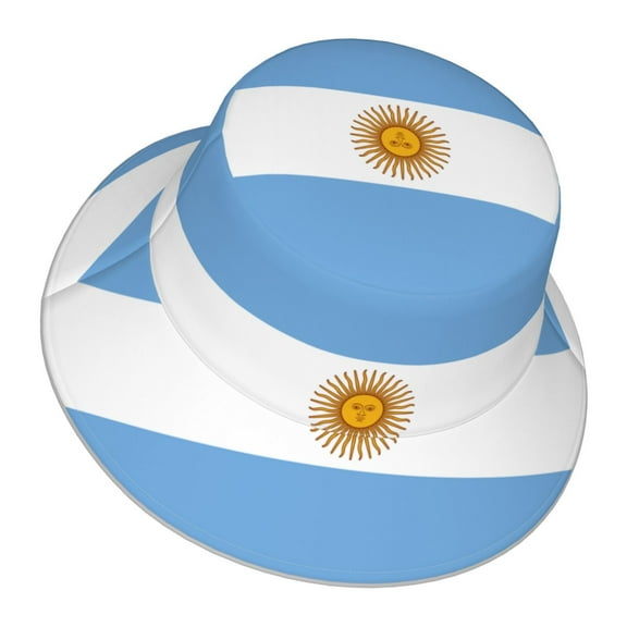 Flag Of Argentina Bucket Hat With Reflective Stripe Beach Sun Fishing Hat Reversible For Men Women