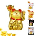 thumbnail image 7 of 2 Inch Lucky Cat Ornament,Solar Automatic Waving Lucky Cat Car Cashier Ornament Shop Feng Shui Cat Decoration Gift,White, 7 of 7