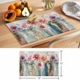 thumbnail image 6 of Spring Flower Placemats Set of 1, Watercolor Blue Pink Floral Vintage Oil Painting Non-Slip Place Mats Washable Table Mats for Kitchen Dining Table Decorations Indoor/Outdoor, 6 of 9