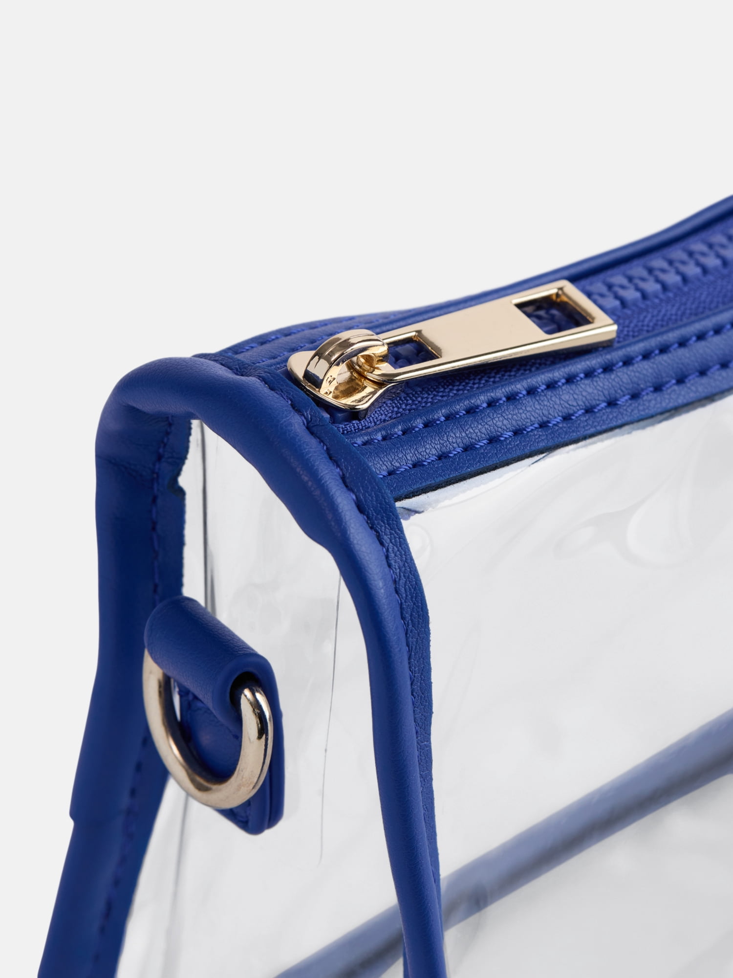 No Boundaries Women's Game Day Clear Mini Shoulder Bag, Cobalt