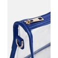 thumbnail image 4 of No Boundaries Women's Game Day Clear Mini Shoulder Bag, Cobalt, 4 of 4