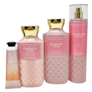 Bath & Body Works Champagne Toast Gift Bag Set - Fine Fragrance Mist, Shower Gel, Body Lotion, Shea Butter Hand Cream