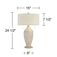 360 Lighting Cody Rustic Farmhouse Table Lamps 24 1/2" High Set of 2 Beige Textured Pebble Drum