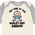 thumbnail image 4 of Inktastic Daddy Worlds Best Barber Childs Boys Long Sleeve Baby Bodysuit, 4 of 5