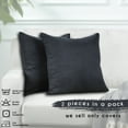 thumbnail image 4 of 3S Brother's Solid Cushion Cover Super Soft & Cozy Home Décor Throw Pillow Case for Chair Couch Bedroom & Livingroom Décor Pillowcase with Invisible Zipper Set of 2 Pieces -Anthracite 22"x22" Each, 4 of 8