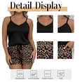 thumbnail image 6 of Cuteduck Women's Sets Summer Sleeveless V-Neck Plus Size 2-Piece Leopard-Print Casual Home Outfit 1X-4X, 6 of 9