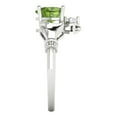 thumbnail image 3 of 1.05 ctw Claddagh Anniversary Ring for Women | Heart Cut Natural Peridot | Hyperallergenic Solid 14K White Gold, 3 of 5