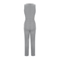 thumbnail image 5 of HAPIMO Women's 2 Piece Outfits - Ribbed Long Sleeve Jumpsuit Bodysuit + Long Open Front Cardigan Jackets Loungewear Sets Knitted Sweaters Tracksuits Gray L, 5 of 8