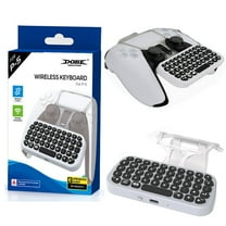 PS5 DualSense Controller Bluetooth Keyboard - Clip-On Design for PS5 Wireless Controllers, Chat & Voice Compatible, Compact QWERTY Layout, Rechargeable Battery, Plug-and-Play Setup