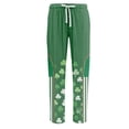 thumbnail image 5 of Domuza Mens St Patricks Day Pajamas Pants Shamrock Graphics Drawstring Stretch Waist Pj Pants Soft Relaxed Fit Lounge Sleep Pants with Pockets Light Green S, 5 of 6