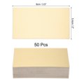thumbnail image 2 of Uxcell 50 Business Card Stock 3.5" x 2" Blank Business Cards for Laser Printer Small Message Note Card Graffiti Scrapbooking DIY Thanks Cards, Golden, 2 of 6