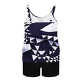 thumbnail image 6 of Amzcrzy Womens Tankini Bathing Suits 2026 Fashion Print Deep U Neck Two Piece Swimsuit with Built In Bra Adjustable Straps Top and Boyshorts with Pockets Modest Bathing Suit for Women @2 L, 6 of 6