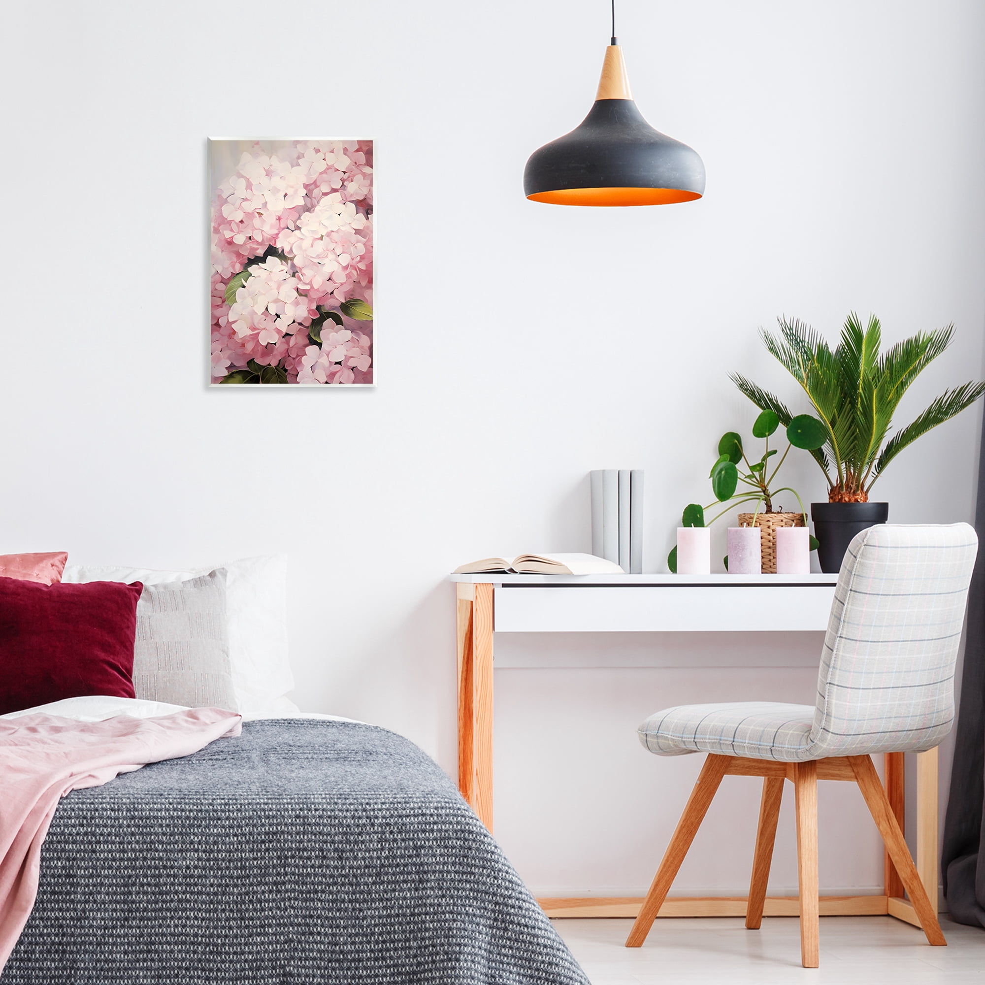 Stupell Industries Blush Pink Hydrangeas Botanical & Floral Painting Unframed Art Print Wall Art, 13 x 19