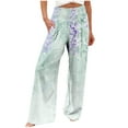 thumbnail image 2 of WFJCJPAF 2024 New Product Clearance！ Capri Pants for Women,Women Casual Comfortable Printing Pockets Elastic Waist Straight Loose Pants - Brown XXL, 2 of 5