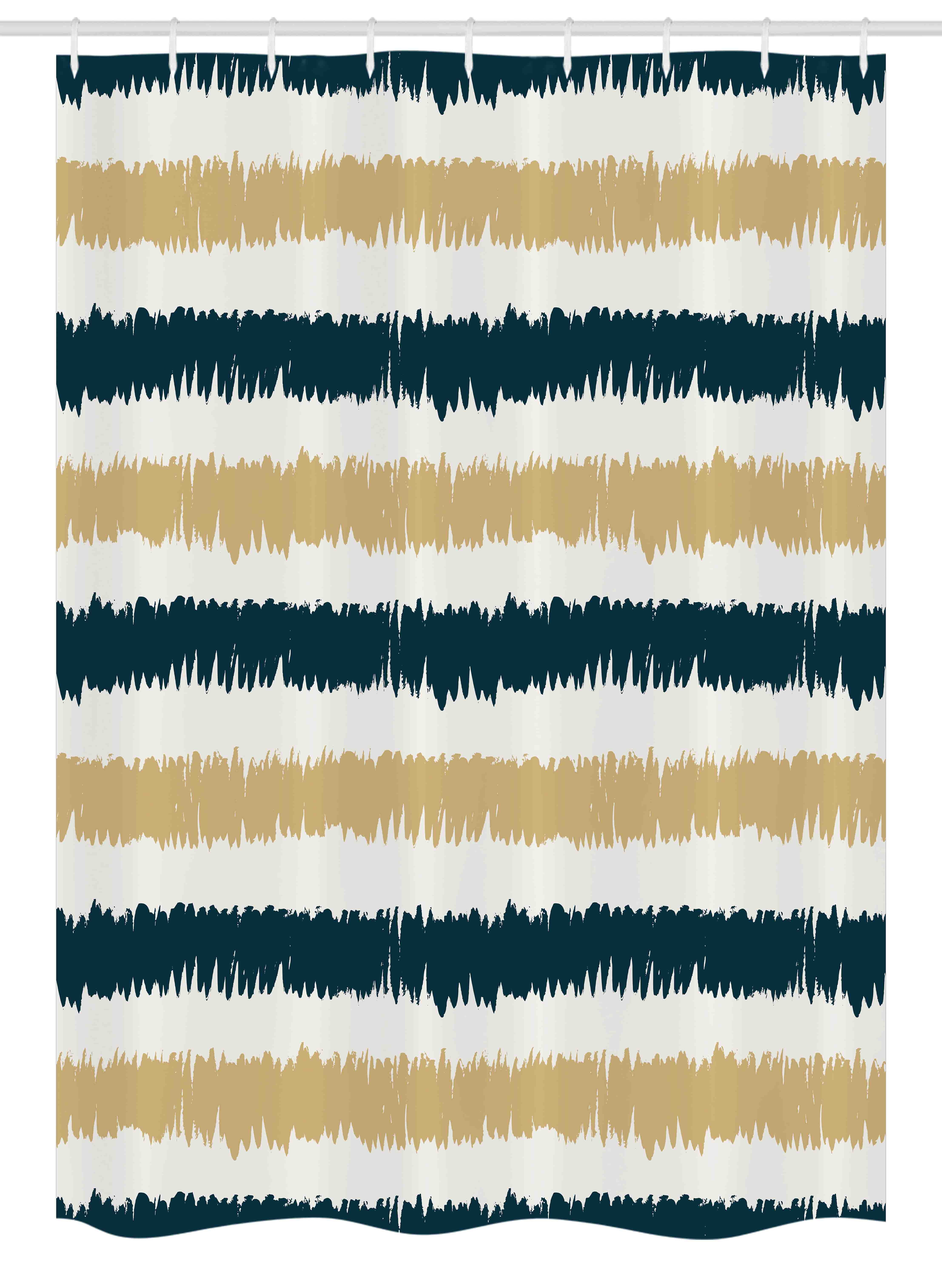 navy blue and tan shower curtain