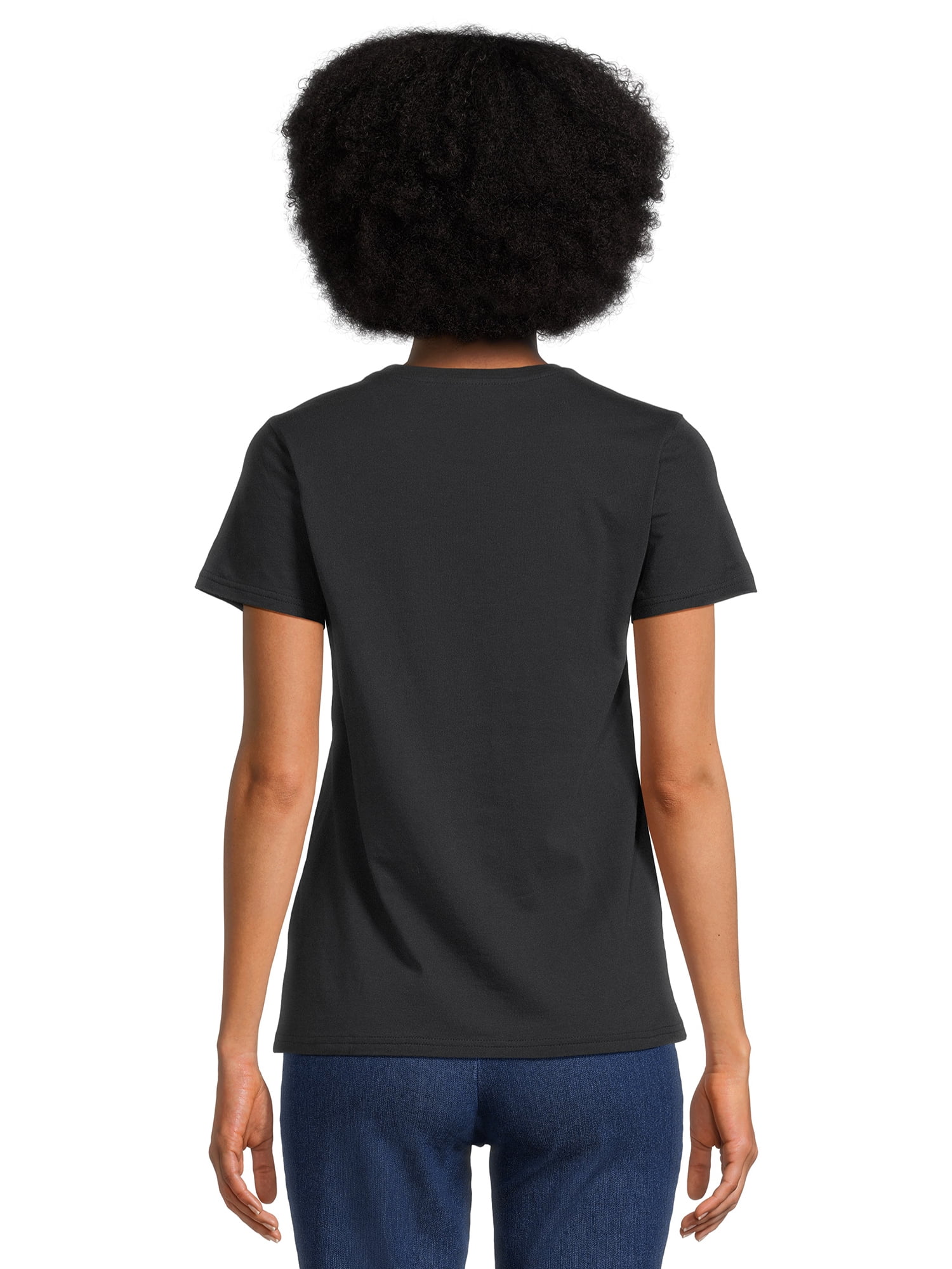 RealSize Women's Crewneck Tee with Short Sleeves, Sizes XS-XXXL