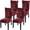 Red, variant on Stretch Dining Chair Covers Removable Washable Short Dining Chair Protect Cover for Hotel,Dining Room,Ceremony,Banquet Wedding Party (Red, 4 PCS)