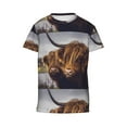 thumbnail image 4 of Wukai Yak Youth Unisex Short Sleeve T-Shirt for Boys, Girls, Teens, and Kids-X-Small, 4 of 7