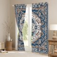 thumbnail image 3 of jejeloiu Vinatge Floral Black Out Curtains,Boho Bohemian Theme Curtains Pack of 2 (42x63 Each),Deepblue Brown Bedroom Curtains For Men Women,Ultra Soft Home Decor, 3 of 6