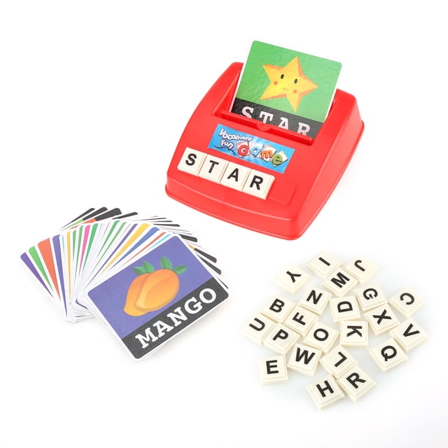Juguete de aprendizaje Jadeshay para niños con Tablero de ortografía 26 Letras y 30 Tarjetas de palabras