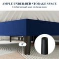 thumbnail image 4 of Sifurni King Size Velvet Platform Bed Frame with Vertical Channel Tufted Wingback Headboard, Dark Blue, 4 of 8