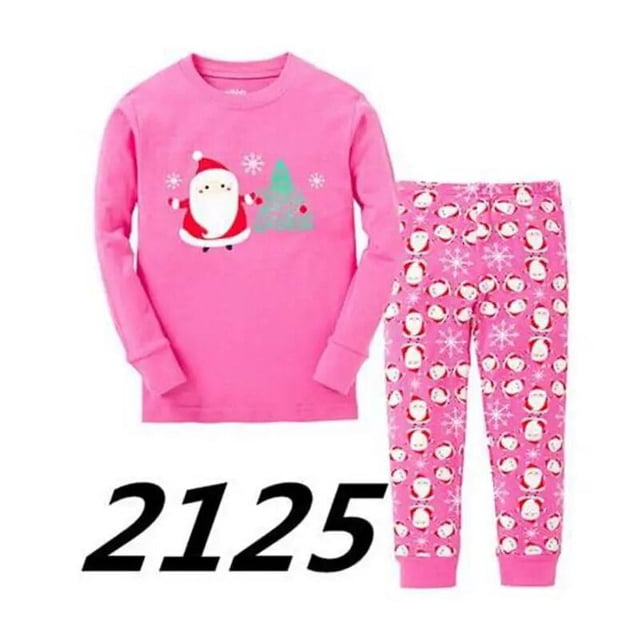 Conjunto de ropa de dormir para niños y niñas, conjunto de pijamas de dibujos animados, muñeco de nieve, Reno, Navidad, Papá Noel, novedad