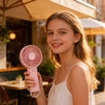 thumbnail image 7 of HOZVOMI USB Rechargeable Handheld Fan, 3 Speed Adjustable Mini Fan, Portable Hook For Travel Office Outdoor Use, 7 of 7