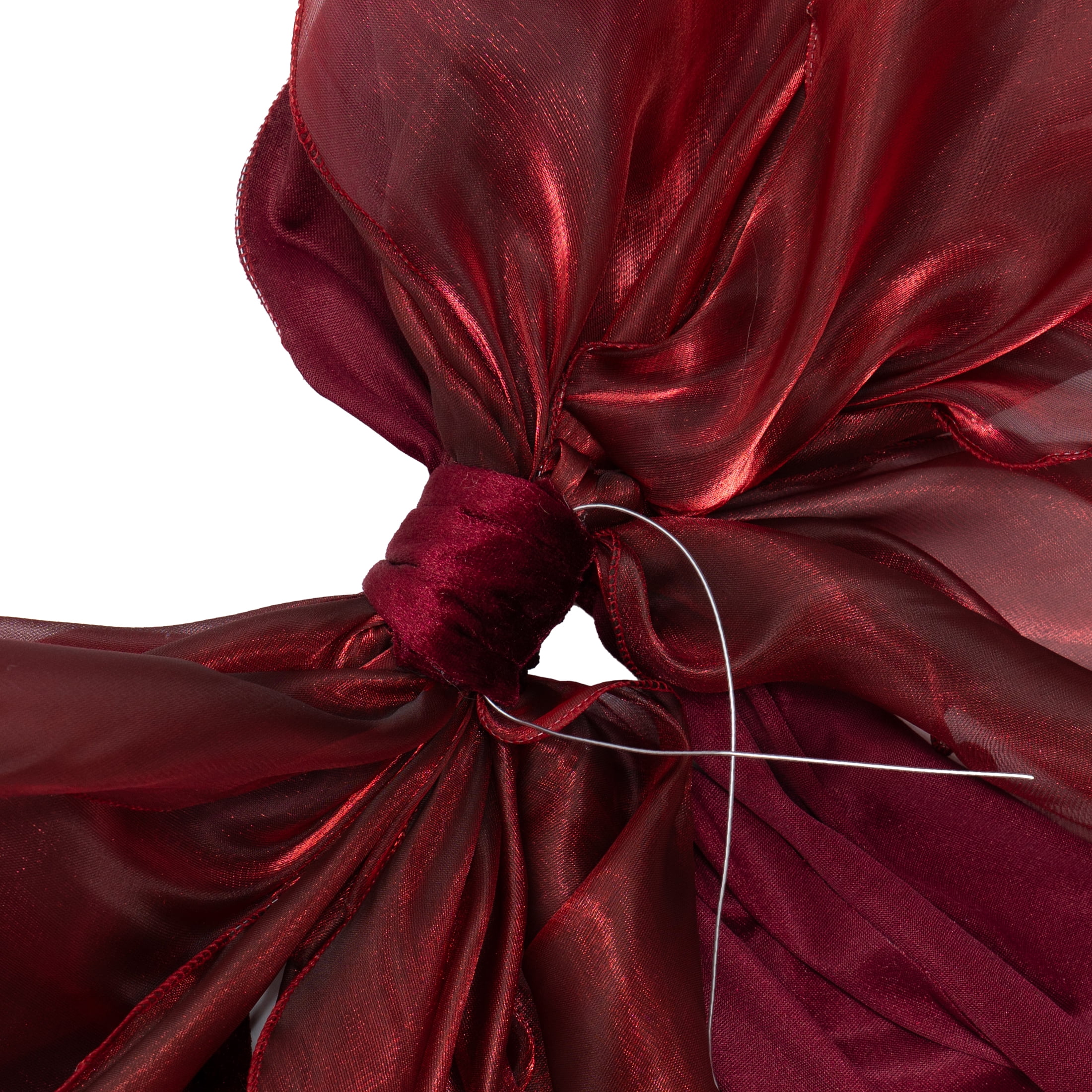 My Texas House Red Jumbo Satin Christmas Tree Topper Bow, 19"x68"