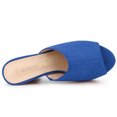 thumbnail image 4 of Sandalias de Tacón Grueso Allegra K Azul oscuro 40, 4 of 6