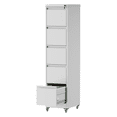 thumbnail image 2 of Hassch Rolling File Cabinet with Lock and 5 Drawers for Home Office, Metal Filing Cabinet with Lock for A4/Letter/Legal Size Files, Easy Assembly, White, 2 of 11