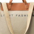 thumbnail image 3 of Bolso de hombro para mujer Bolso tote Gran capacidad Contraste Viajes Compras (Caqui), 3 of 4