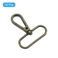 thumbnail image 3 of Uxcell 10 pack Swivel Clasps, 1.5" Oval Ring Lobster Clasp Claw Push Gate Snap Hook, Brass, 3 of 6