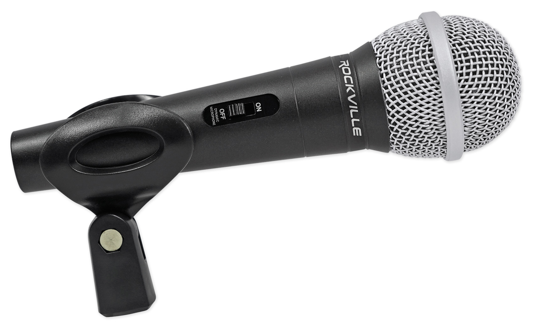 Rockville Dynamic Microphone+Mic Stand w/Gooseneck+Weighted Base+Cables