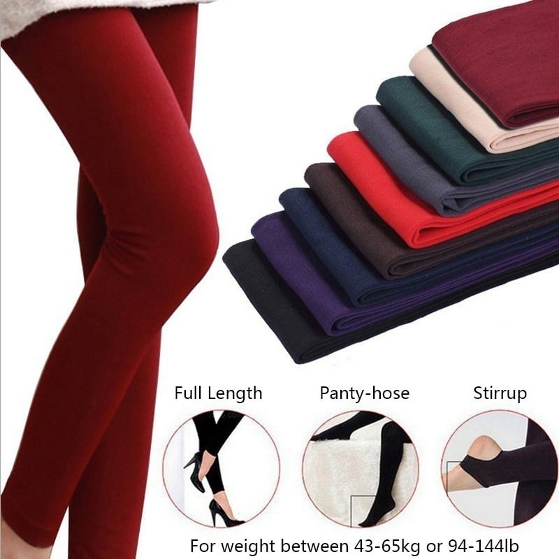 Warm Leggings Stretch Fleece Lined 