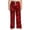 Red, variant on Winter Pajama Pants for Women, Snowflake Print, Drawstring Straight Leg Lounge Sleep Pants
