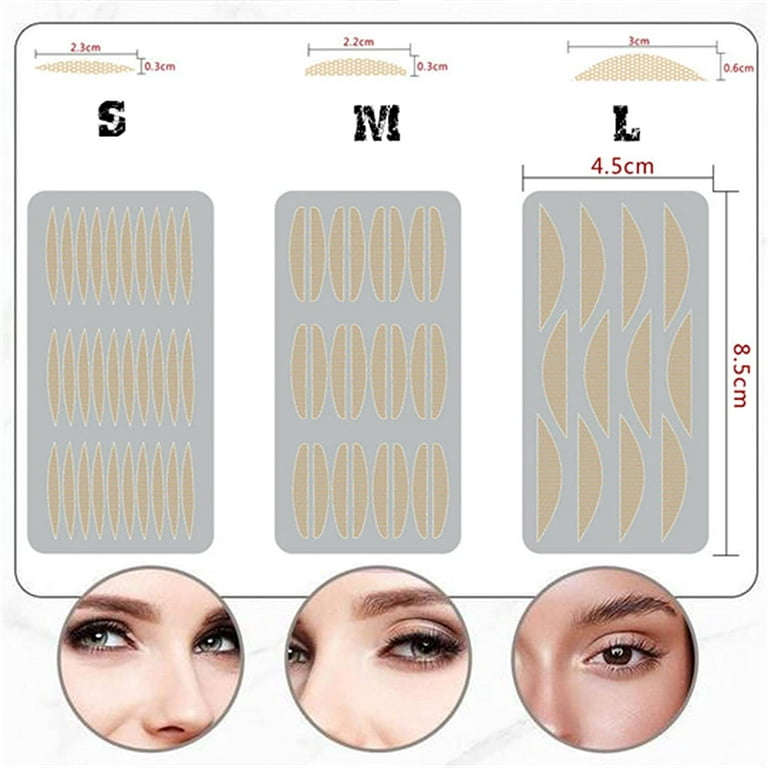 Invisible Eye-Lifting by Sticked, 240 Pcs Double Eyelid Tape, Eye Lid  Lifters Tape Invisible Instant Eye Lift Strips, Natural Ultra Invisible Two-Sided  Sticky Double Eyelid Tapes Stickers (S) 