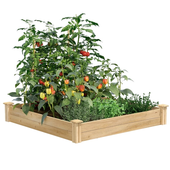 Greenes Fence 4' x 4' x 7" (3/4" Thick) Premium Cedar Raised Garden Bed