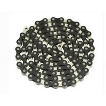 YBN Chain 1/2x1/8x112 Black/Chrome. for bicycle Chain, bike chain, lowrider bikes, beach cruiser, chopper, limos, stretch