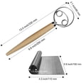 thumbnail image 2 of MyLifeUNIT Danish Dough Whisk, Dutch Dough Hook with Stainless Steel Bench Scraper for Baking and Bread Dough, 2 of 7