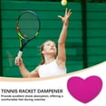 thumbnail image 5 of Uxcell Tennis Racket Vibration Dampener Soft Silicone Racket Shock Absorber for Tennis Racquet String - Heart Shaped Fuchsia, 5 of 6