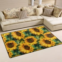 Sunflowers Area Floor Mats Non-Slip Rugs Soft Doormat 31 x 20 inch Carpet for Living Dining Room Bedroom Decorative
