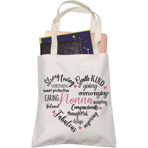 LEVLO Mom Gift Nonna Compassionate Caring Accepting Shopping Shoulder Bag Mother's Day Thanksgiving Gift